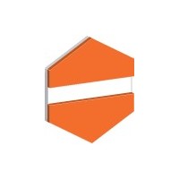 グラボグラス™ 2-プレックス™ 表彫りマット オレンジ/ホワイト