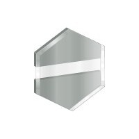 グラボグラス™ 2-プレックス™ 裏彫りマット 透明/シルバーグレー