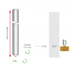ONECUT 4.36mm 罫書きダイヤモンドカッター 回転式 0.50