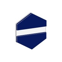 gravoply™ laser air force blue/white