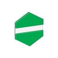 gravoply™ laser apple green/white